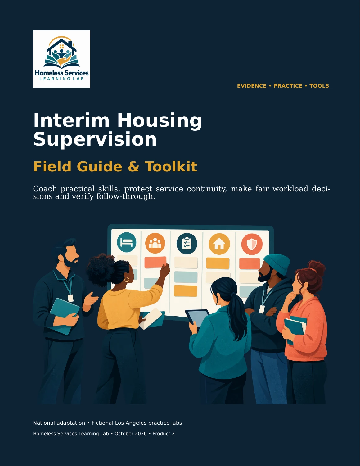 Actual first page of Interim Housing Supervision Field Guide & Toolkit
